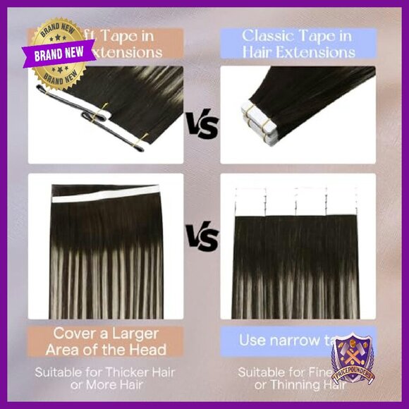 22Inch Human Hair Tape Extensions 50G Genius Weft Reusable main image 5